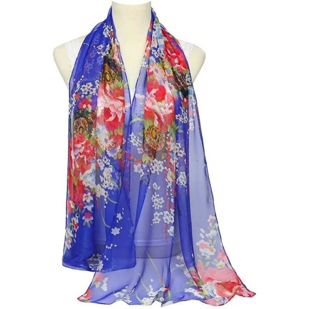 Women's Ao8 Lightweight Floral Print Scarves, Shawl Wraps & Fashion
